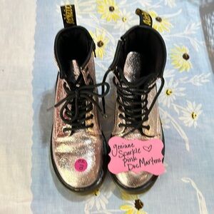 Excellent condition, pink metallic girls doc martens